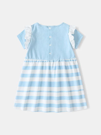 Baby Ruffle Sleeve Berries Print Dress & Knicker Set