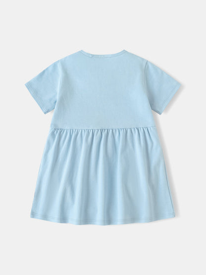 Baby Peter Pan Collar Short Sleeve Berries Print Dress