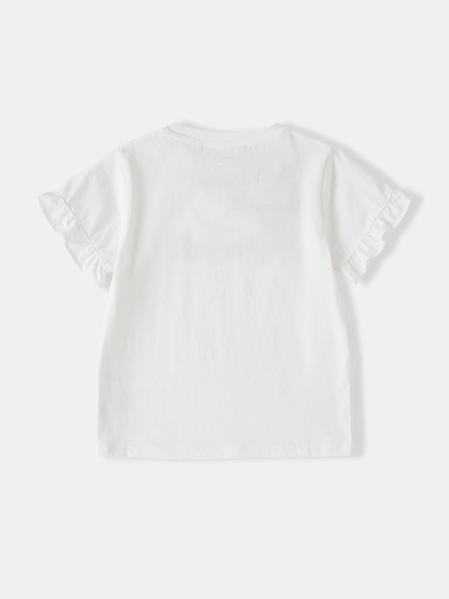 Kid Ruffle Short Sleeve Berries Print Tee