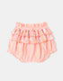 Baby All-Over Bunny Print Two-Tone Frilly Shorts