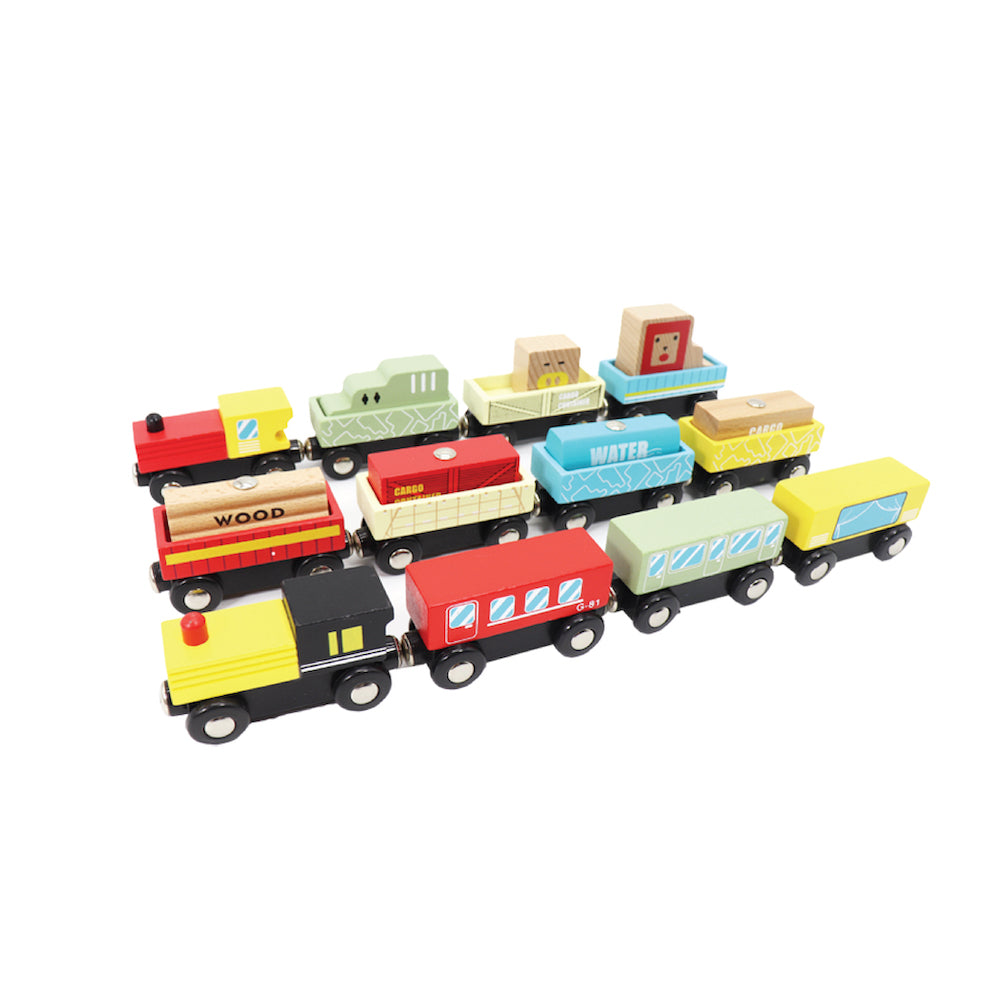 Leo & Friends Leo & Friends - Wooden Train Set 12 pcs Wooden Toy