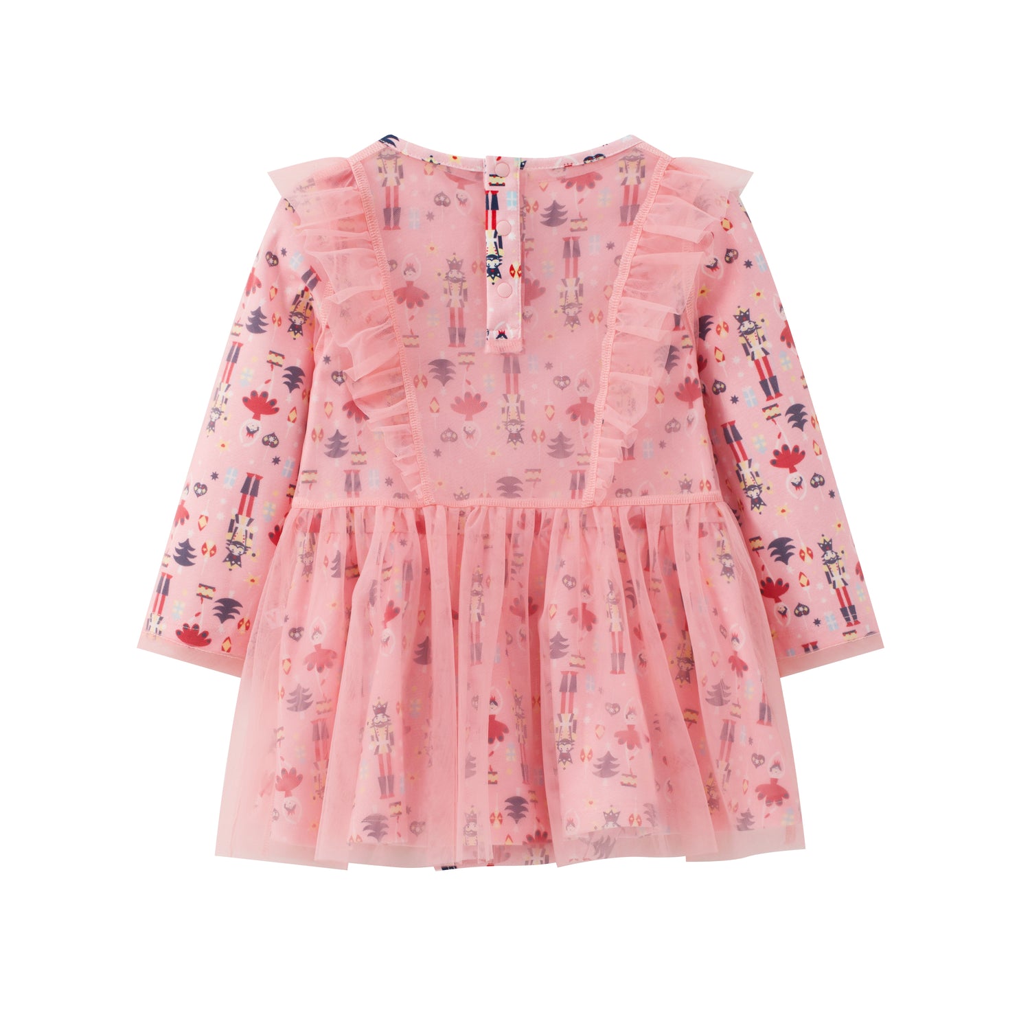 Nutcracker-Print Layered Dress