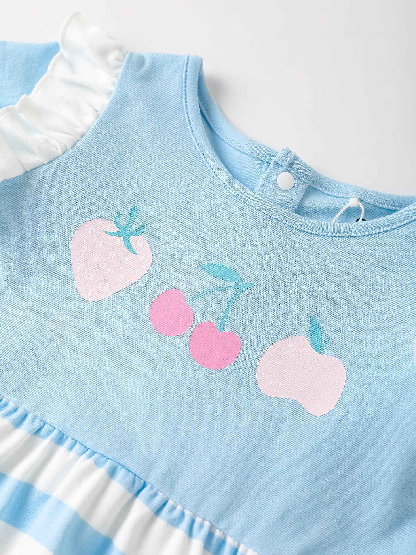 Baby Ruffle Sleeve Berries Print Dress & Knicker Set