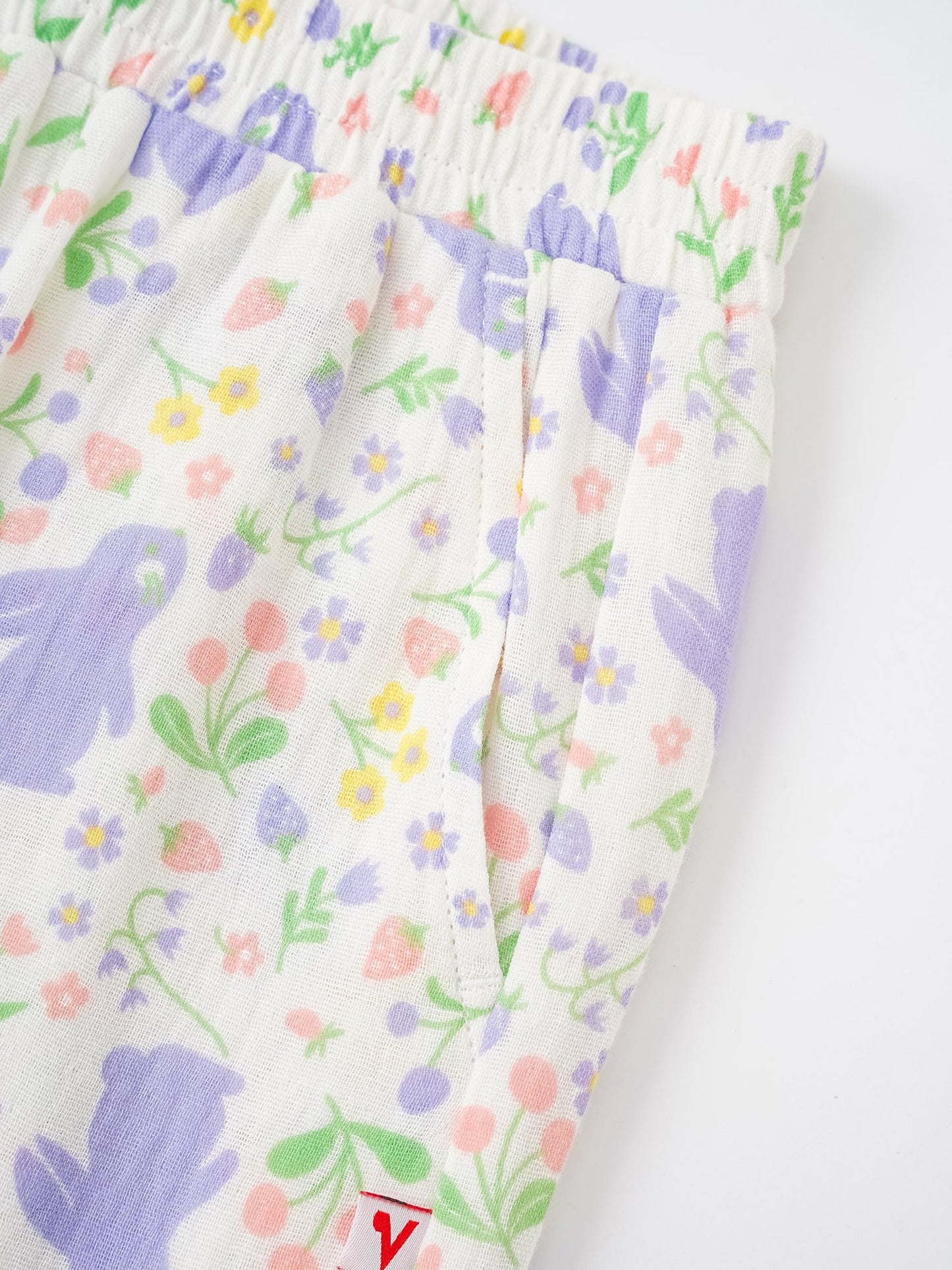 Kid All-Over Bunny Print Flare Pants