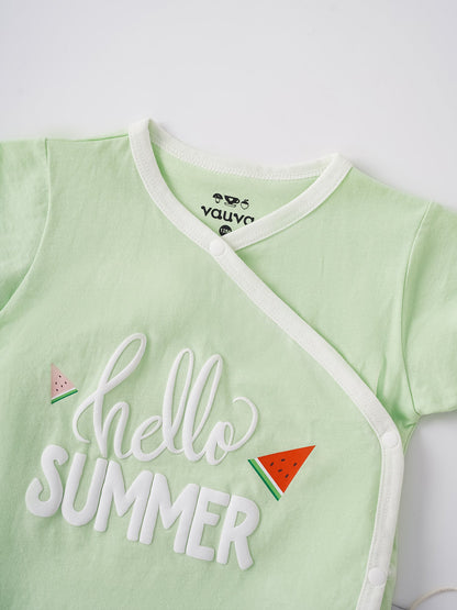 Baby Short Sleeve Watermelon Print Bodysuit