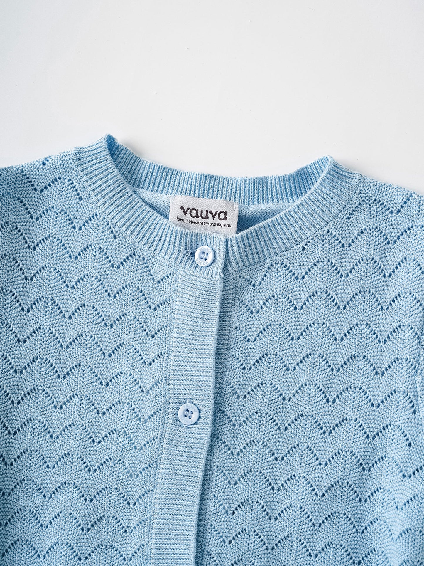 Kid Logo Patch Pointelle Cardigan
