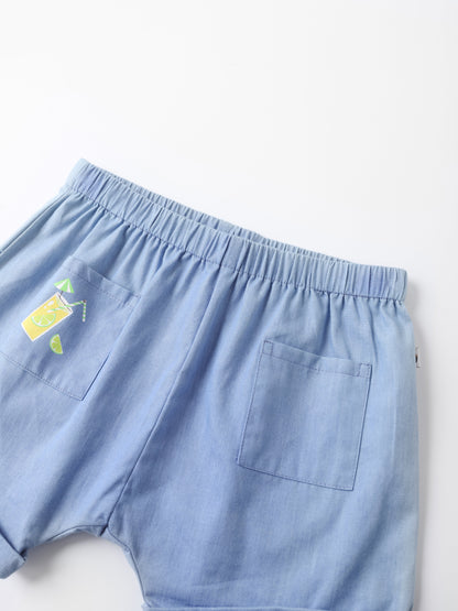 Baby Lemon Tea Print Shorts