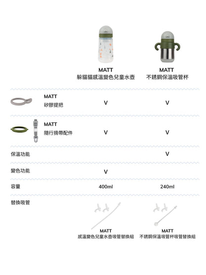 Matt Thermal Straw Bottle