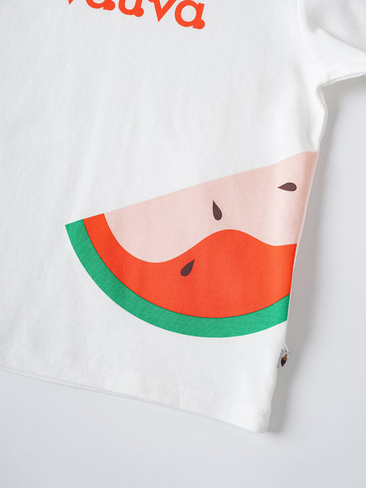 Kid Short Sleeve Watermelon Print Tee