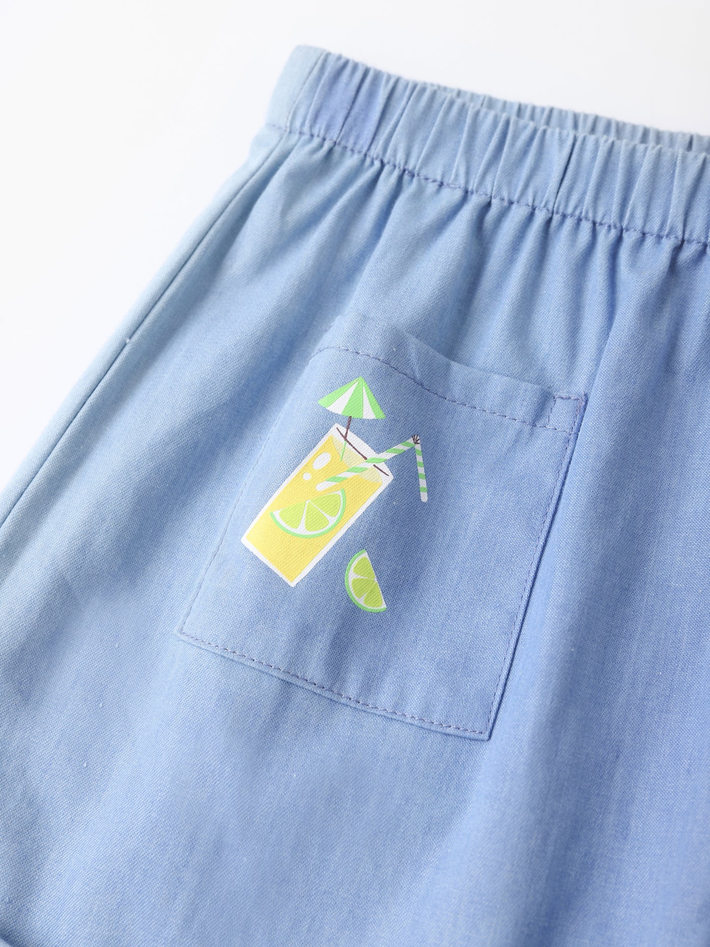 Baby Lemon Tea Print Shorts