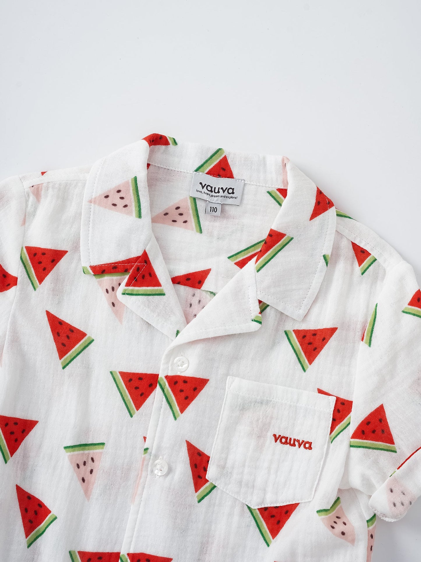 Kid Short Sleeve All-Over Watermelon Print Shirt