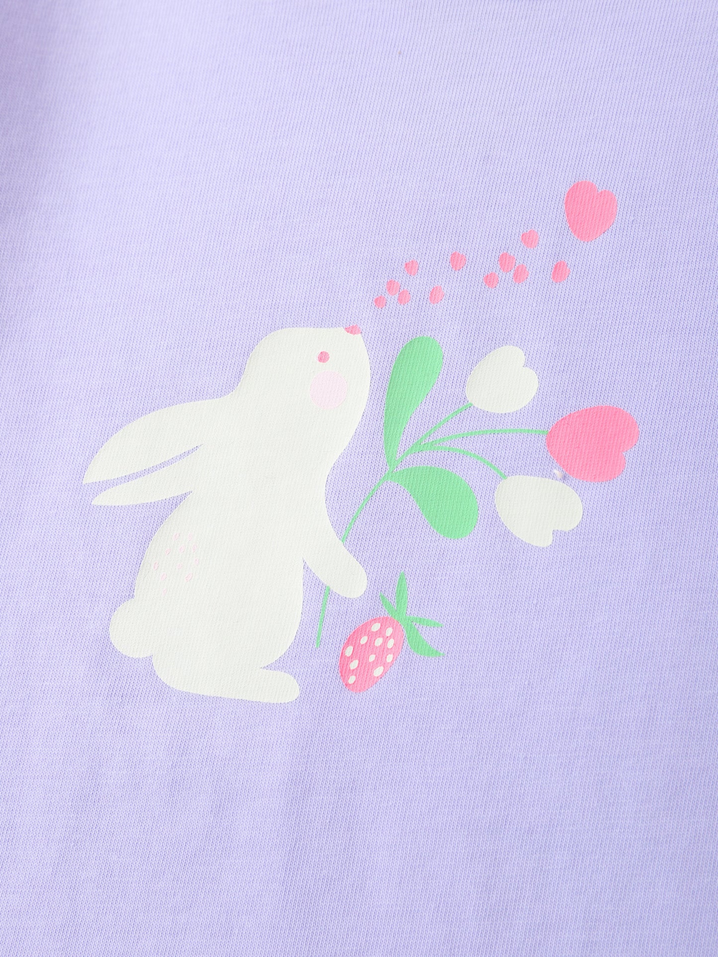 Baby Short Puff Sleeve Bunny Print Tee