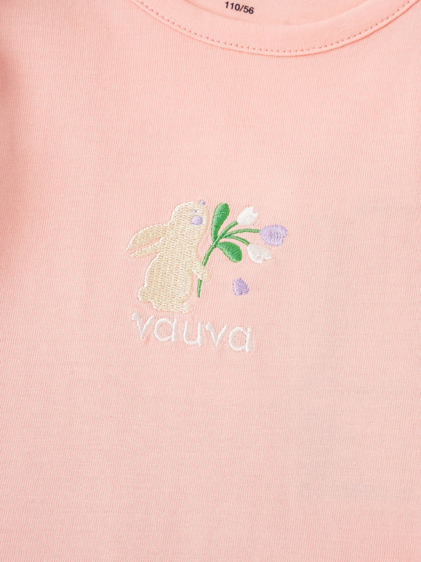 Kid Ruffle Cap Sleeve Bunny Print Dress