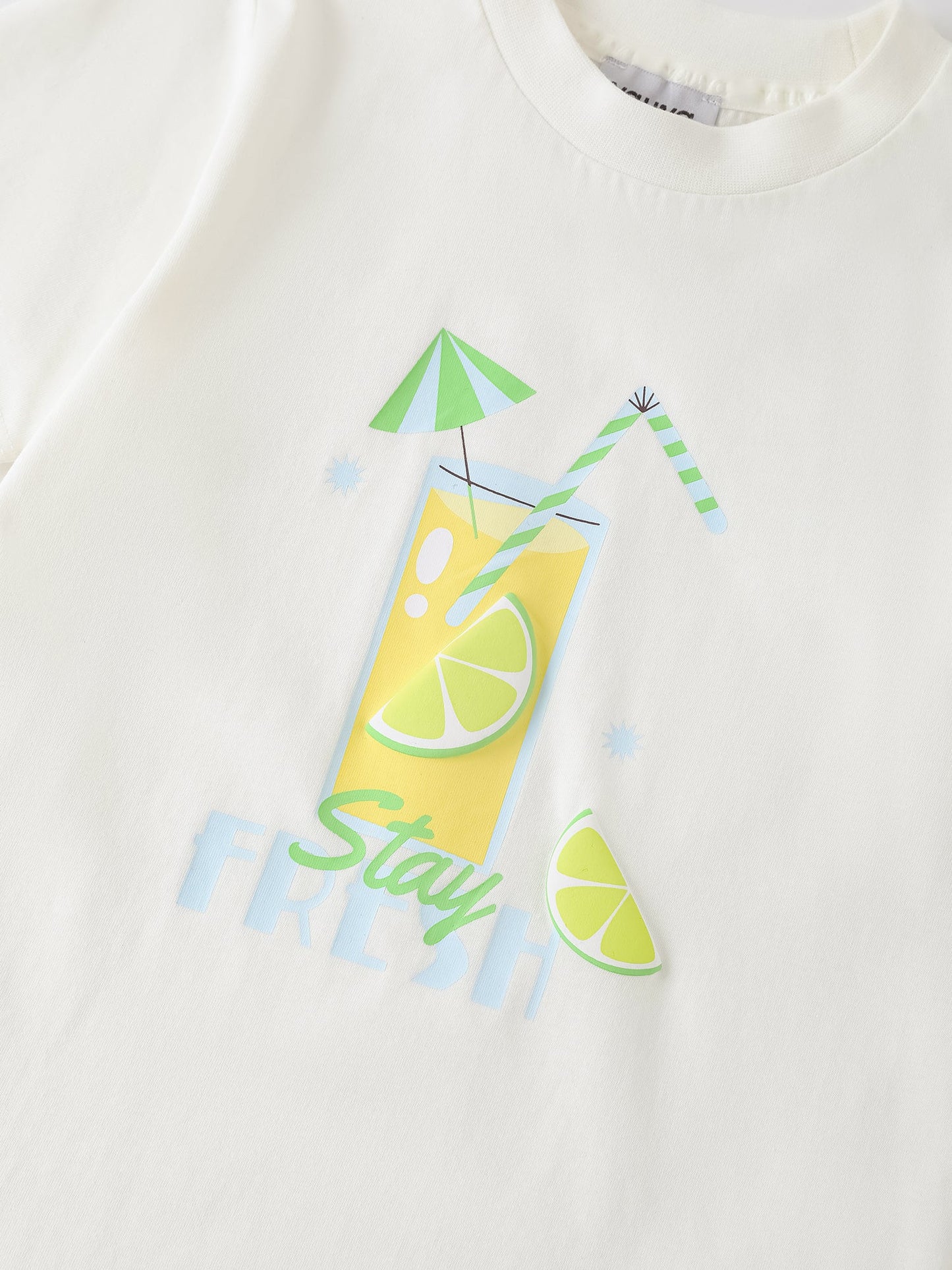 Kid Short Sleeve Lemon Tea Print Tee