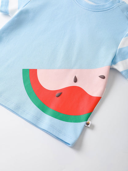 Baby Short Sleeve Watermelon Print Tee
