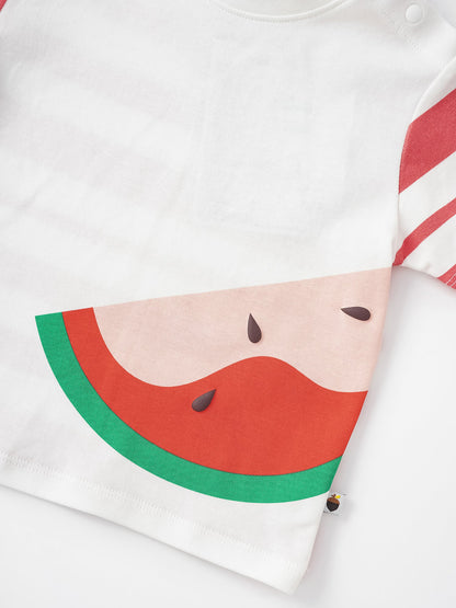 Baby Short Sleeve Watermelon Print Tee