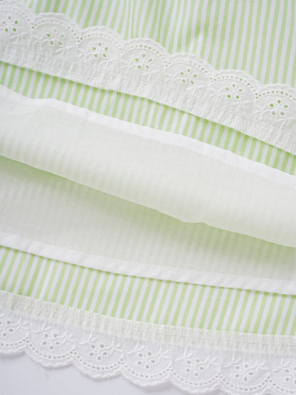 Kid Lace-Trimmed Ruffle Sleeve Dress