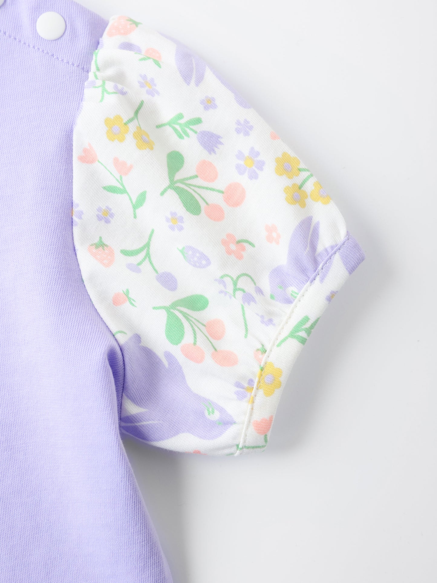 Baby Short Puff Sleeve Bunny Print Tee
