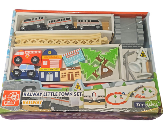 Leo & Friends Leo & Friends - Railway Little Town Set Wooden Toy