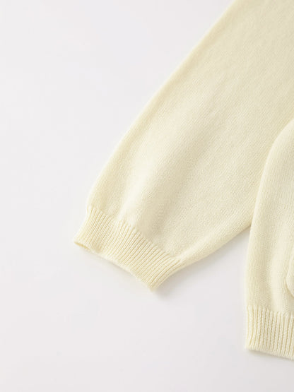 Kid Bunny Embroidery Cardigan