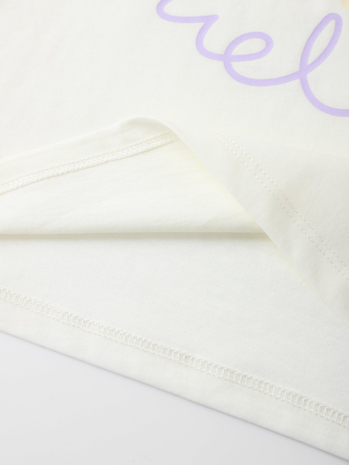 Kid Lace Cap Sleeve Bunny Print Tee