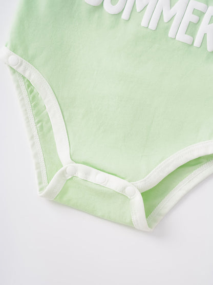 Baby Short Sleeve Watermelon Print Bodysuit