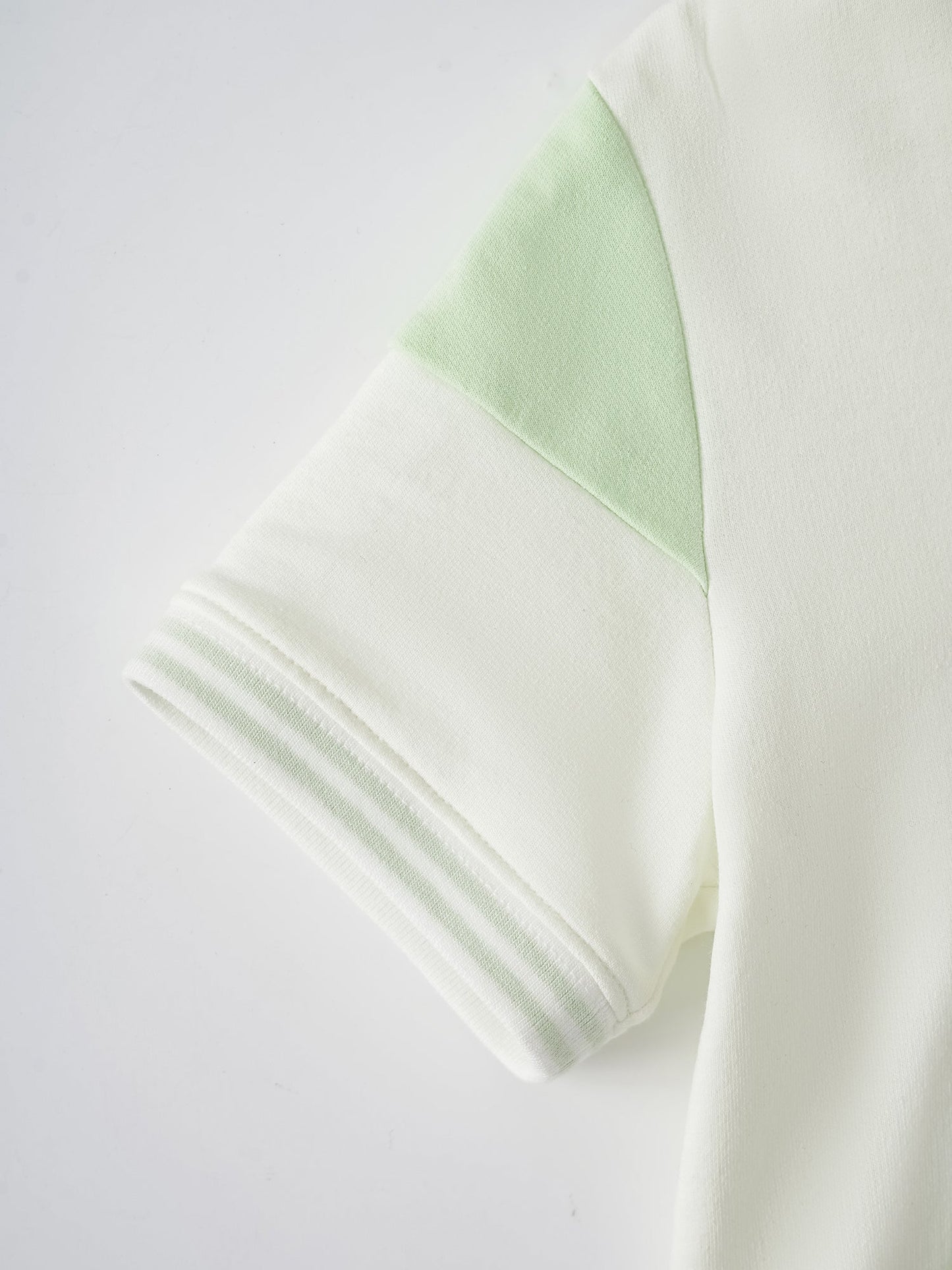 Kid Short Sleeve Logo Embroidery Zipped Hoodie