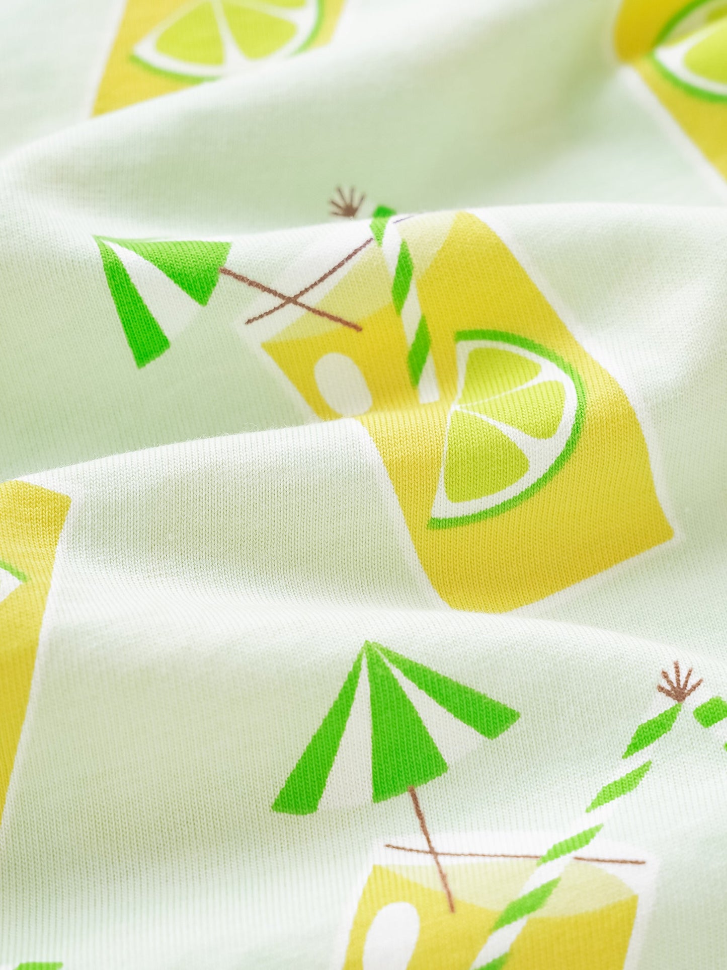 Kid Short Sleeve All-Over Lemon Tea Print Pocket Tee