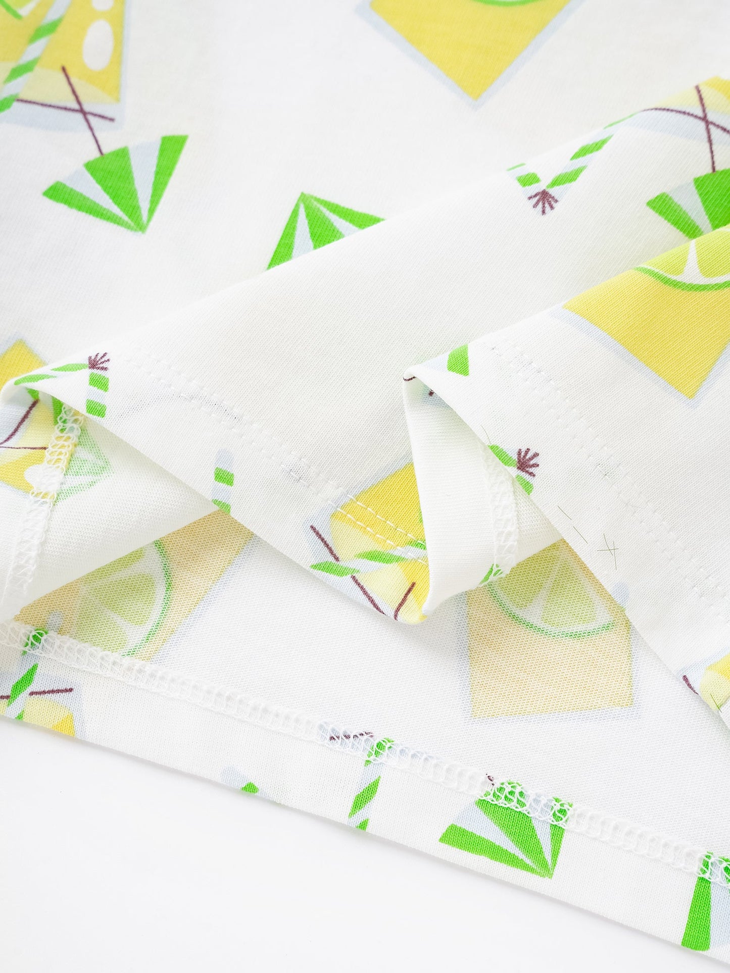Kid Short Sleeve All-Over Lemon Tea Print Pocket Tee