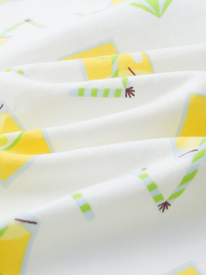 Kid All-Over Lemon Tea Print Tank Top