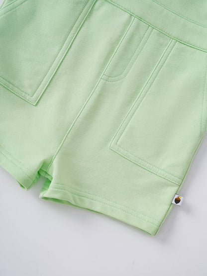 Baby Watermelon Embroidery Dungaree Shorts