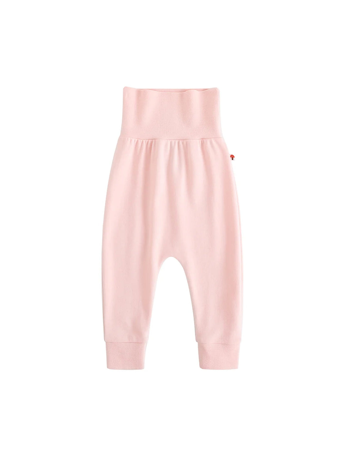 VAUVA Vauva FW23 - Baby Girls Solid Cotton High Waist Trousers (Pink)