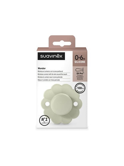 Soother with SX Pro physiological silicone Teat 0-6M - Wonder Almost Aqua
