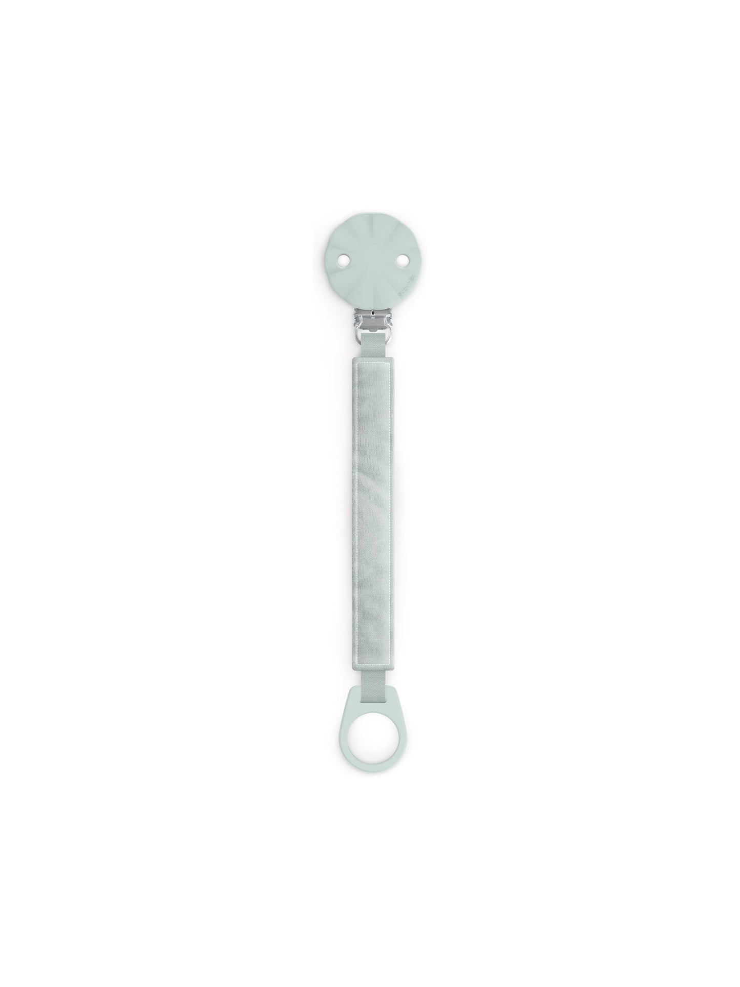 Silicone soother clip with cotton tape  - Wonderland Green