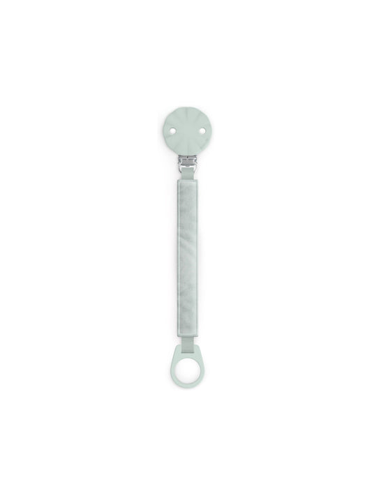 Silicone soother clip with cotton tape  - Wonderland Green