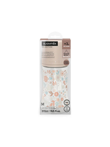 Feeding Bottle (PA) 270ml Medium Flow +3M SX Pro anti-colic Teat  - Wonderland Liberty Pink