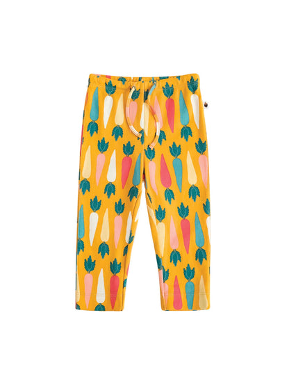 VAUVA Vauva FW23 - Baby Boy Carrot All Over Print Cotton Pants (Yellow) Pants