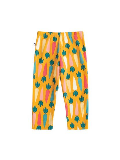 VAUVA Vauva FW23 - Baby Boy Carrot All Over Print Cotton Pants (Yellow) Pants