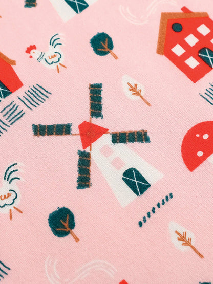 VAUVA Vauva FW23 - Baby Girl Pinwheel All Over Print Cotton Blanket (Pink) Blanket