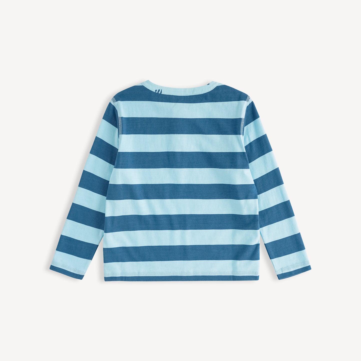Bear-Print Two-Tone Long Sleeve Tee