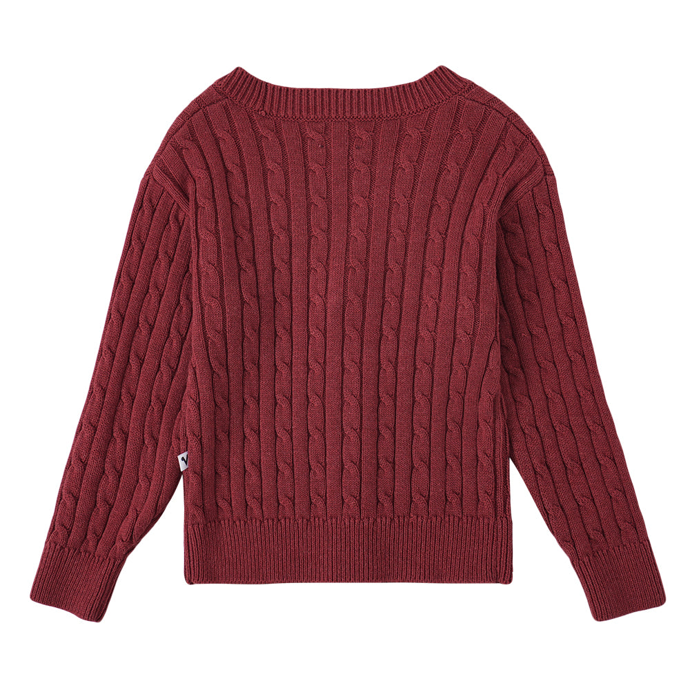 VAUVA Vauva FW23 - Boys Dark Red Cotton Cashmere Jacket Coat &amp; Jacket