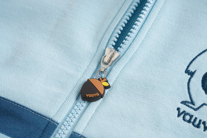Bear-Embroidered Hooded Jacket