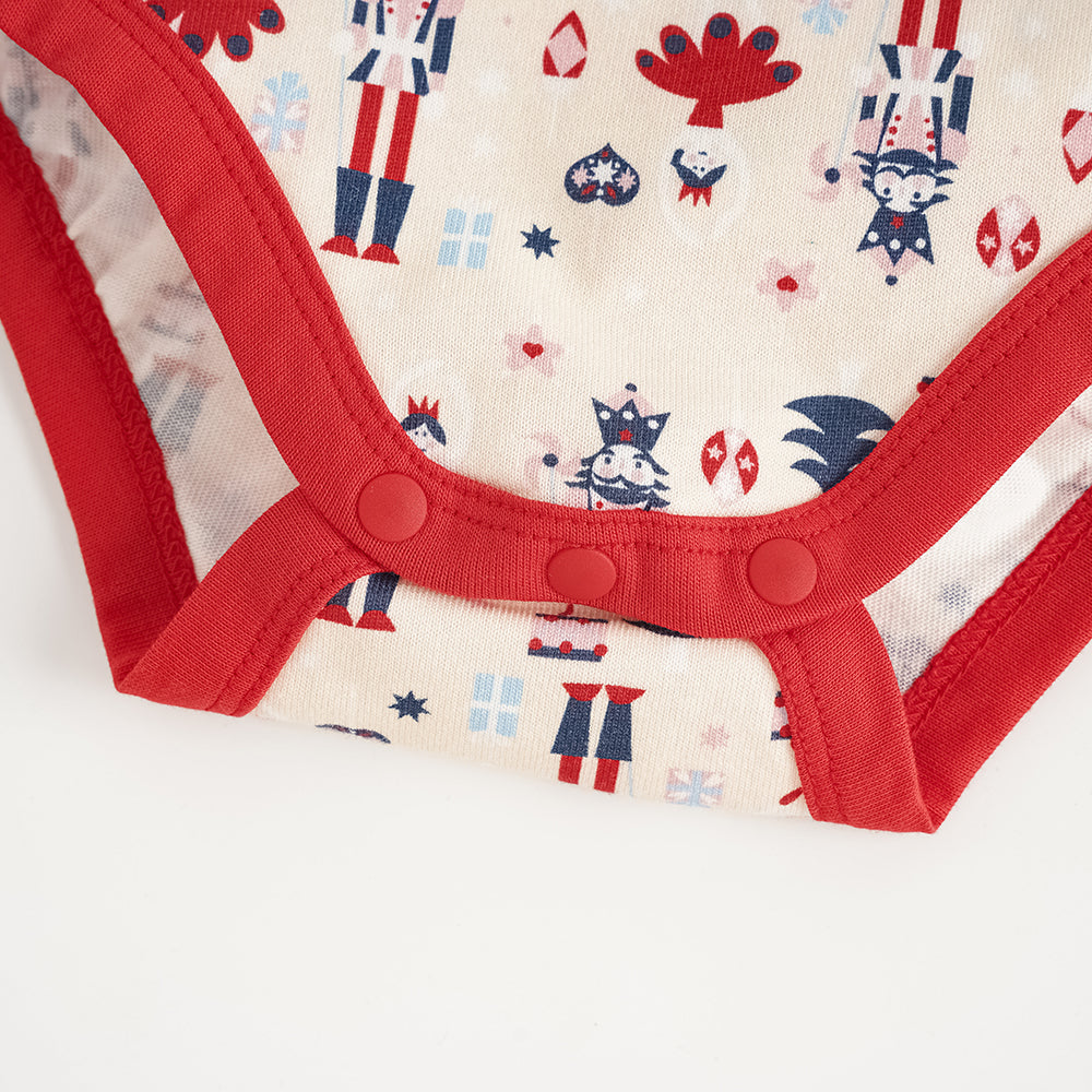 Nutcracker-Print Baby Set