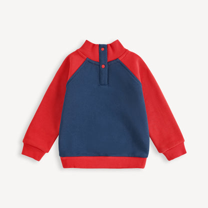 Nutcracker-Print Colorblock Sweatshirt