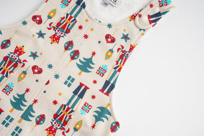 Nutcracker-Print Overall Set