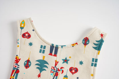 Nutcracker-Print Overall Set