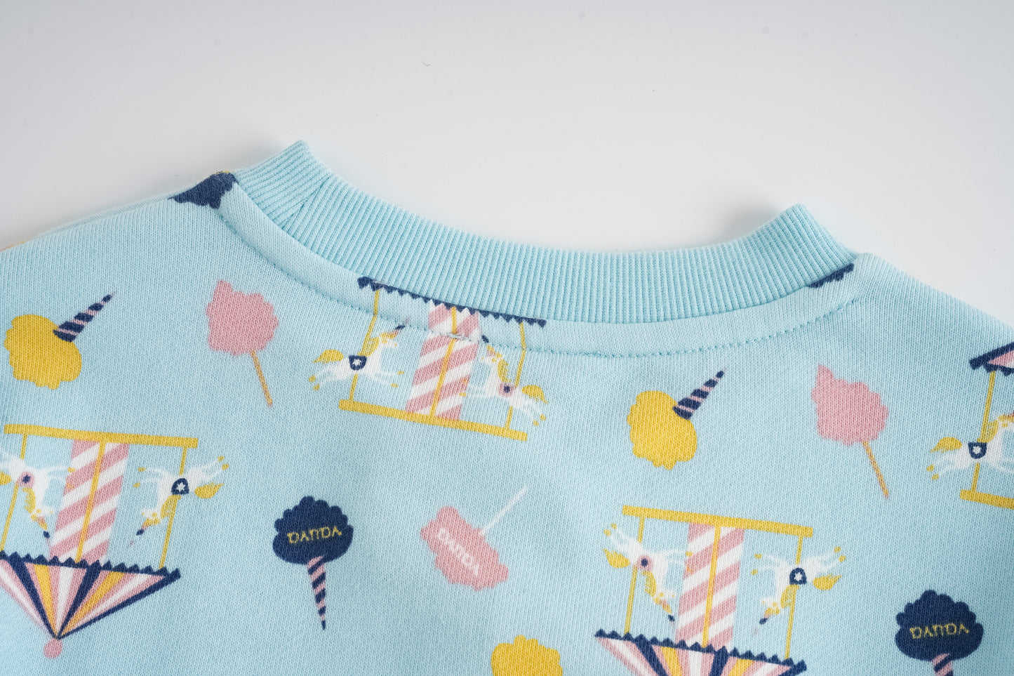 Unicorn-Print Frill Sweatshirt