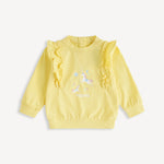Unicorn-Print Frill Long Sleeve Top