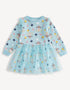 Unicorn-Print Frill Dress