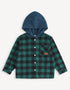 Hooded Plaid Shirt Jacket